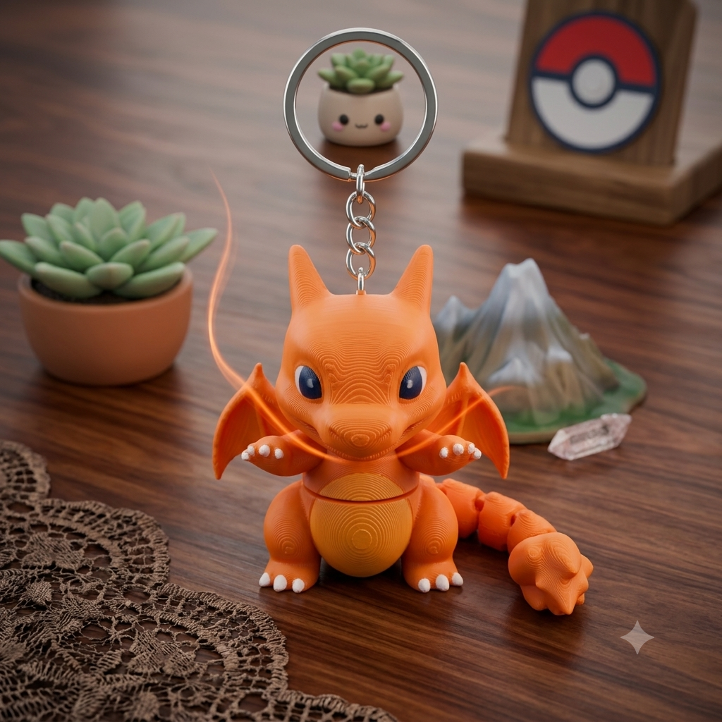 Chaveiro Articulado: Charmander