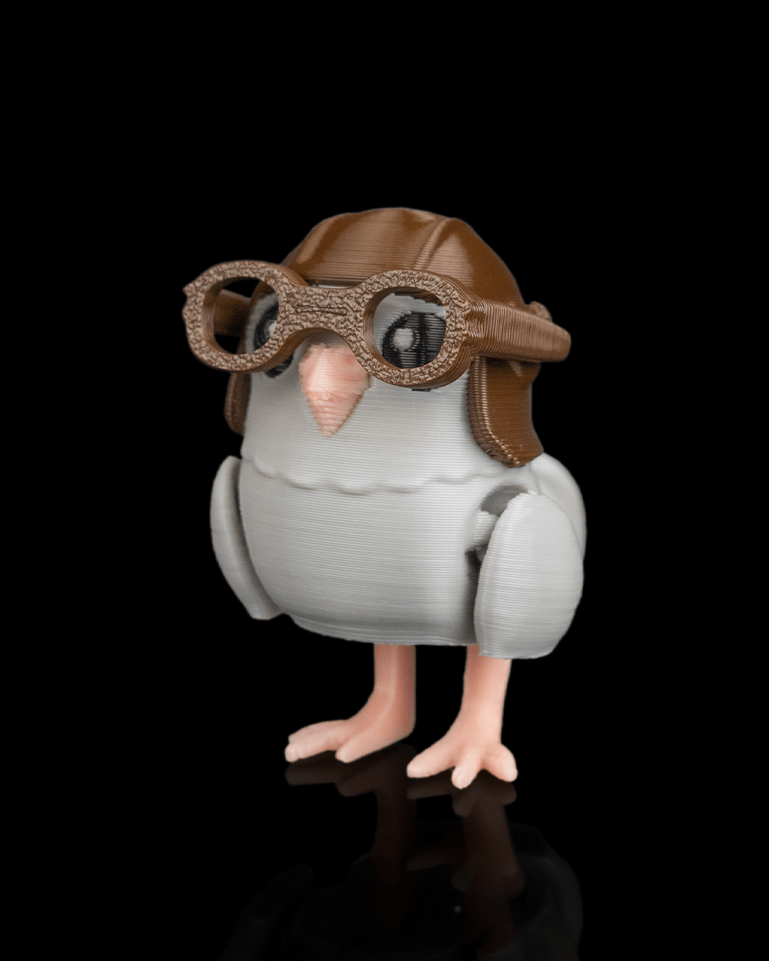 Chaveiro Pombo Aviador Articulado em 3D - Image 3