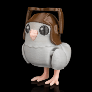 Chaveiro Pombo Aviador Articulado em 3D