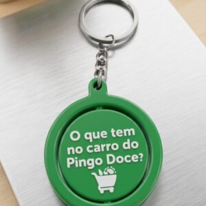 Chaveiro Giratório "O que tem no carro do Pingo Doce"